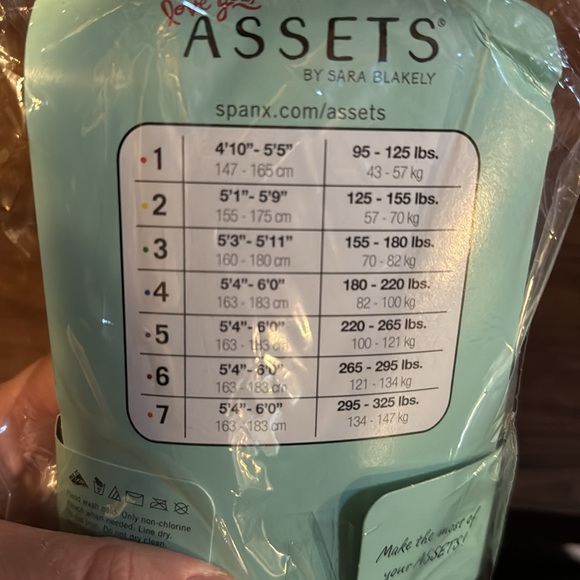 Assets by Spanx Black Shaping Textured, Wish Bone Tights, size 4 - Picture 3 of 3